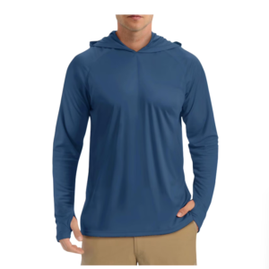 Men's UPF 50+ Hoodie Shirts Rash Guard Long Sleeve